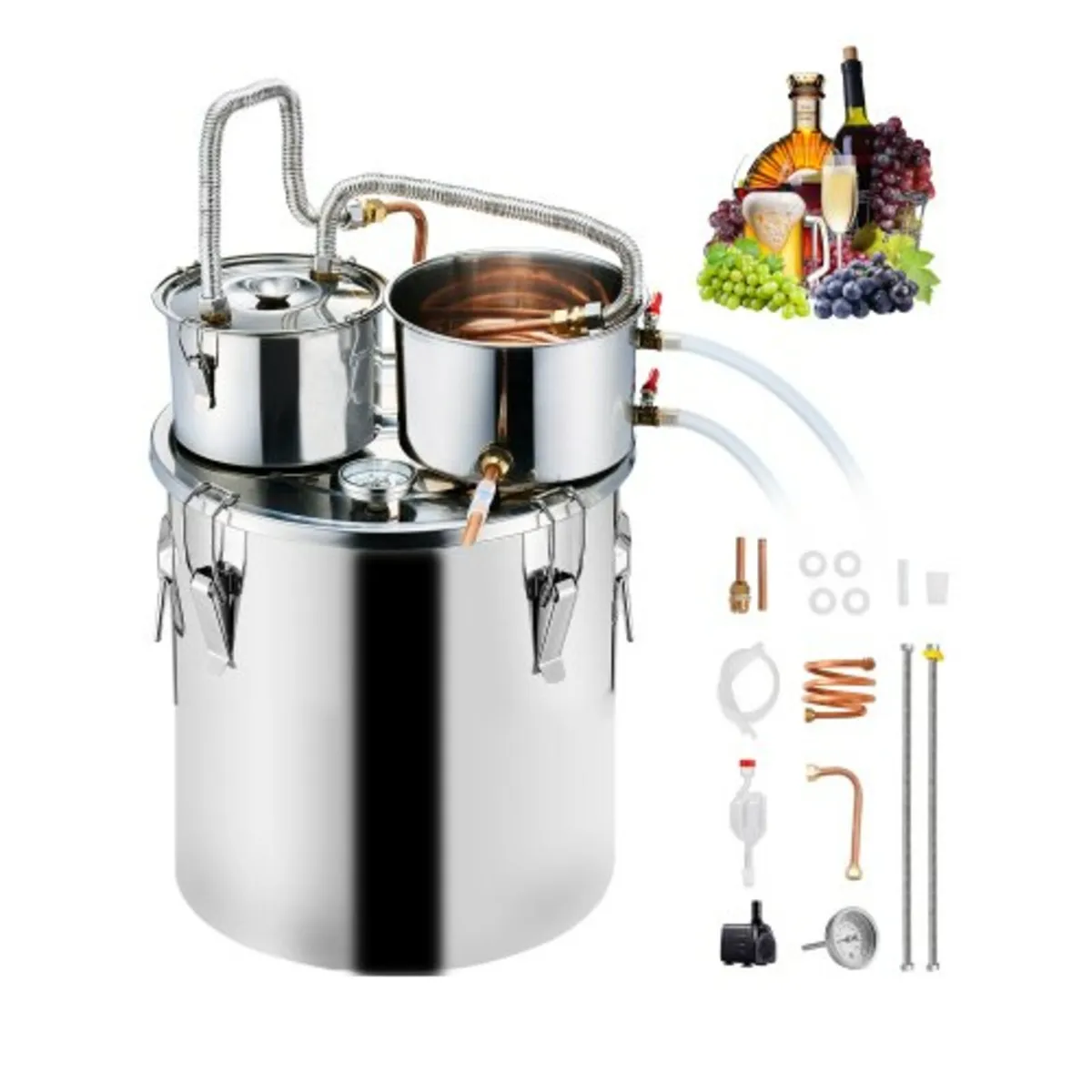 Alcohol Still, 8 Gal / 30 L Stainless Steel Water - Image 1