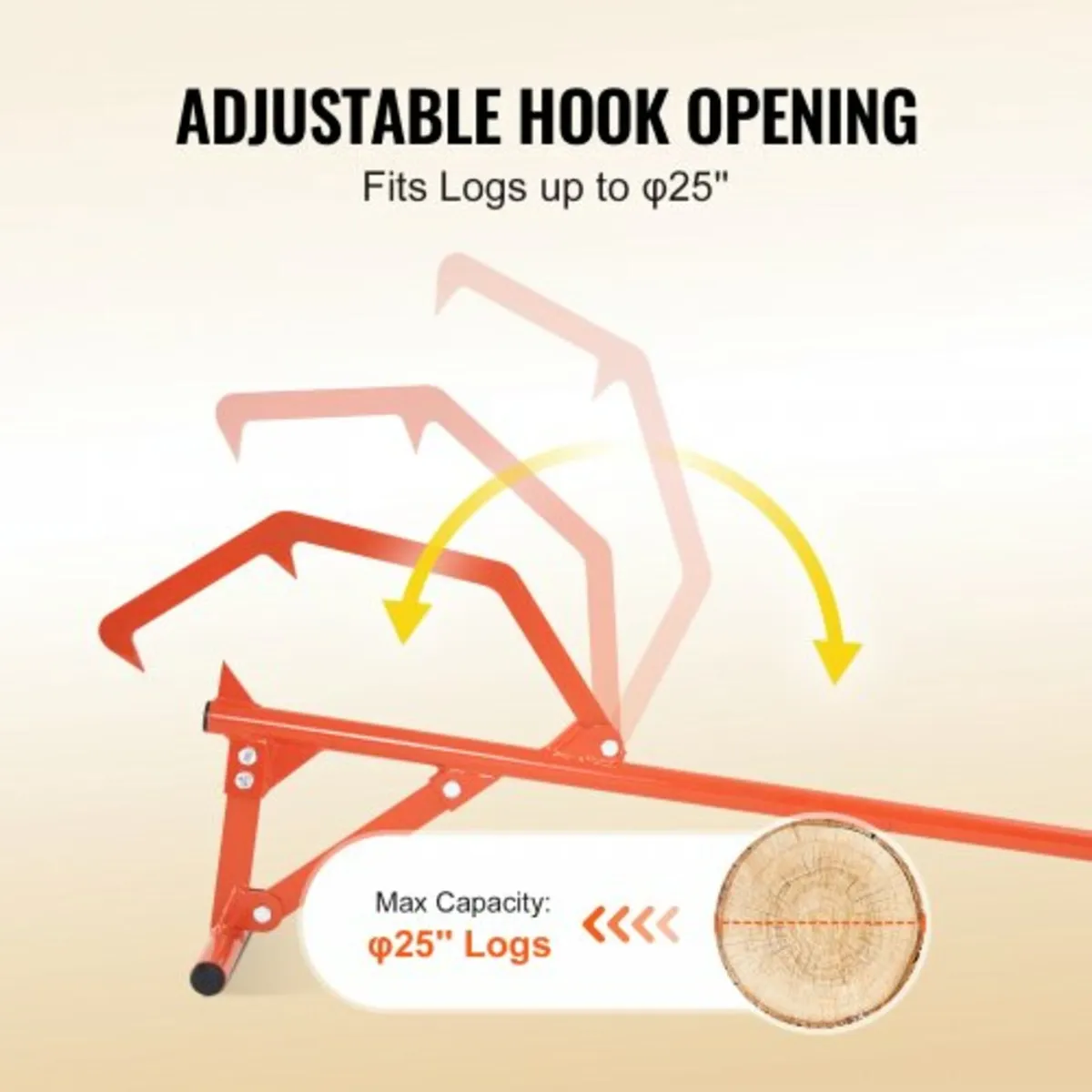 Timberjack, 46.5 in, Heavy Duty Steel Log Roller, - Image 1