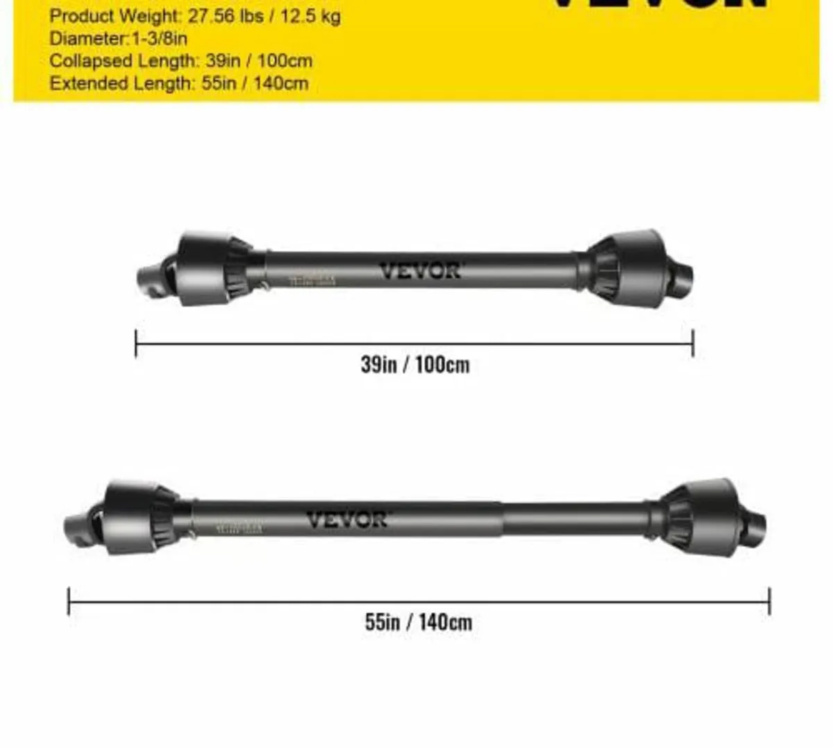 PTO Shaft, 1-3/8” PTO Drive Shaft, 6 Spline End Ro - Image 3