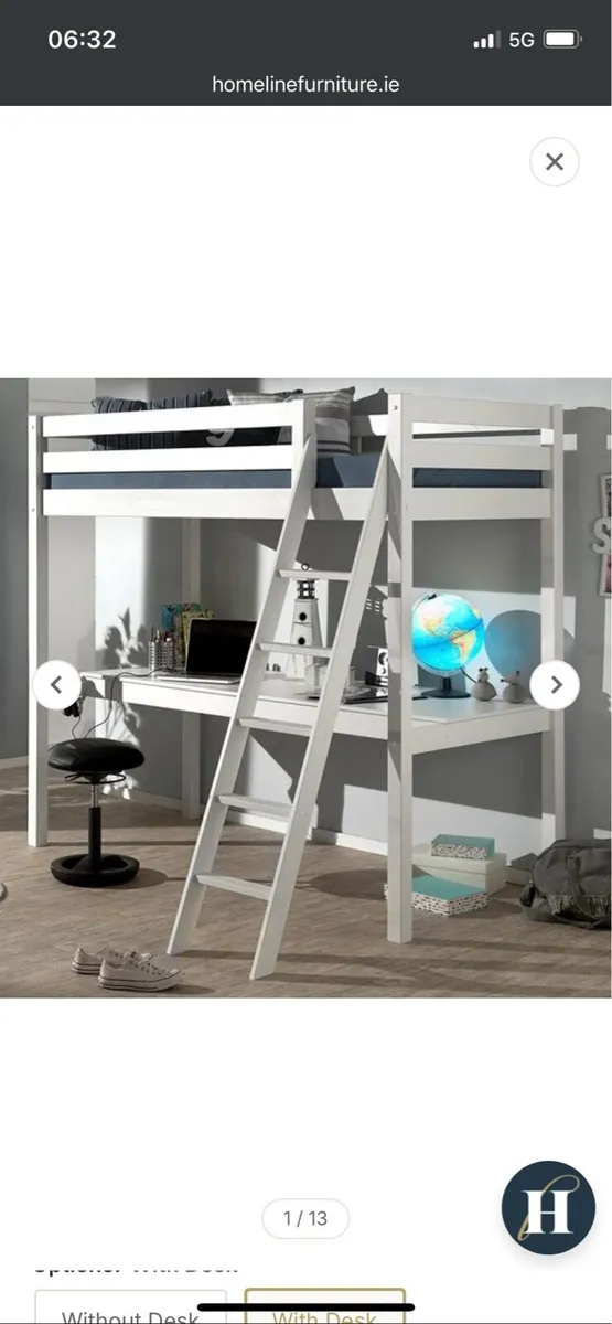 Mezzanine bed with desk - Image 4