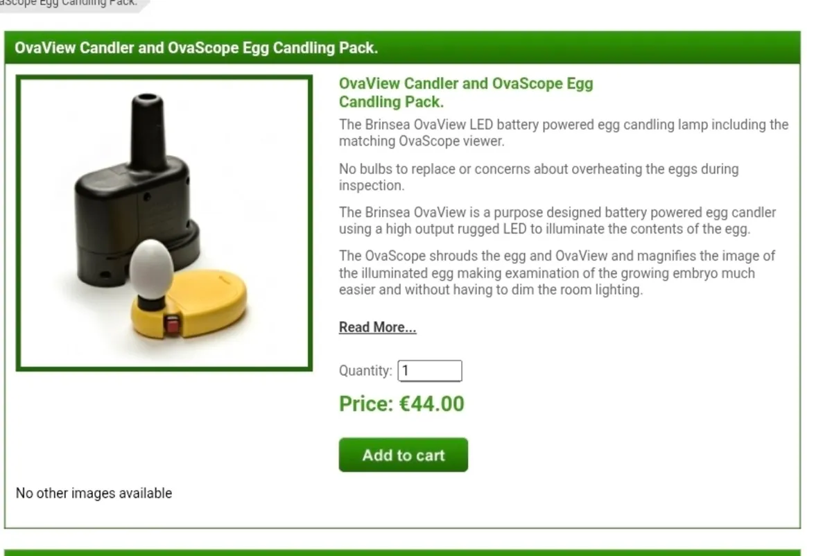 egg candling pack/ heat plate/ brinsea mini - Image 1