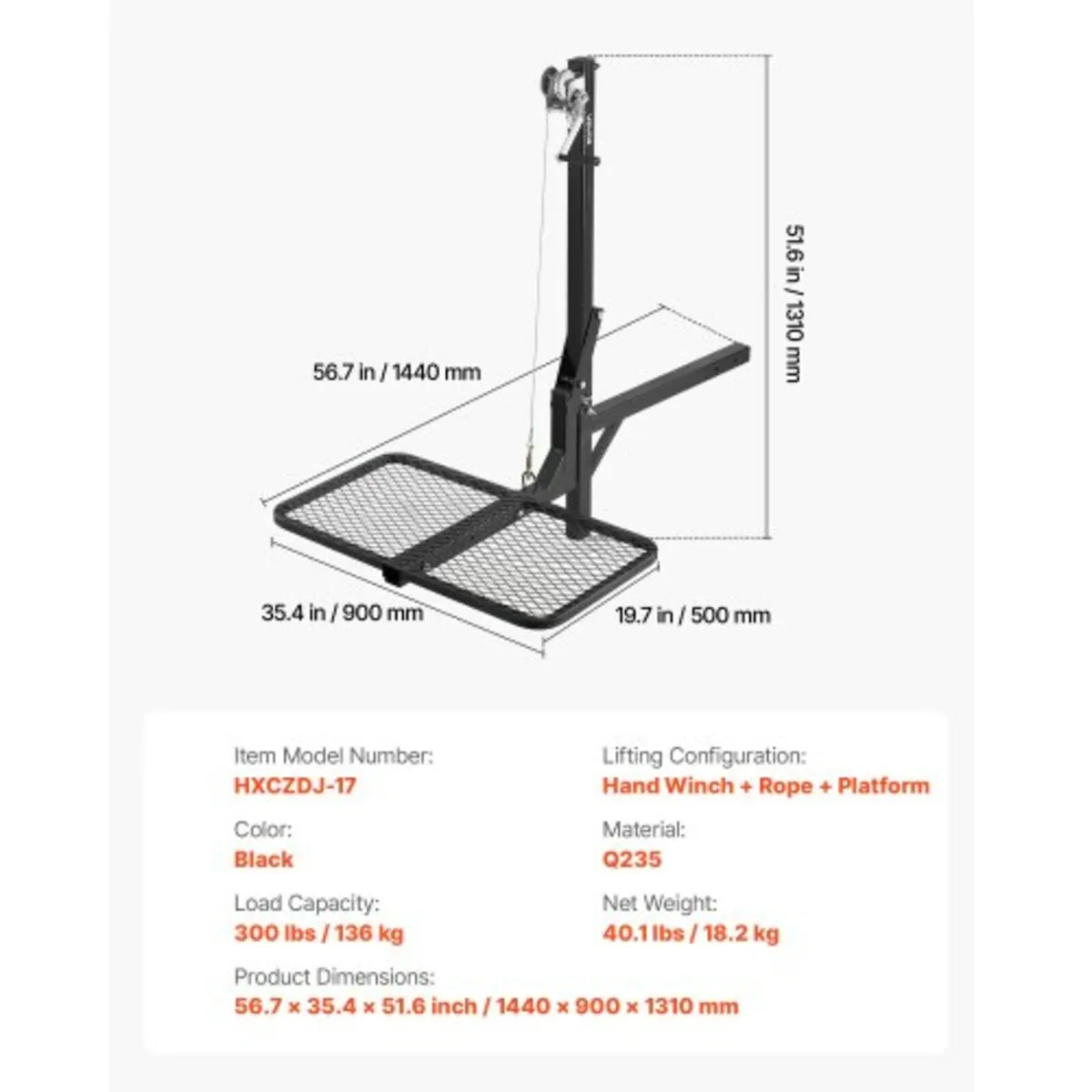 Hitch Deer Hoist with Lifting System Platform, 300 - Image 3
