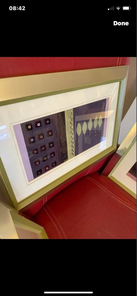 Set of Embroidered Sprig Filled Frames - Image 2