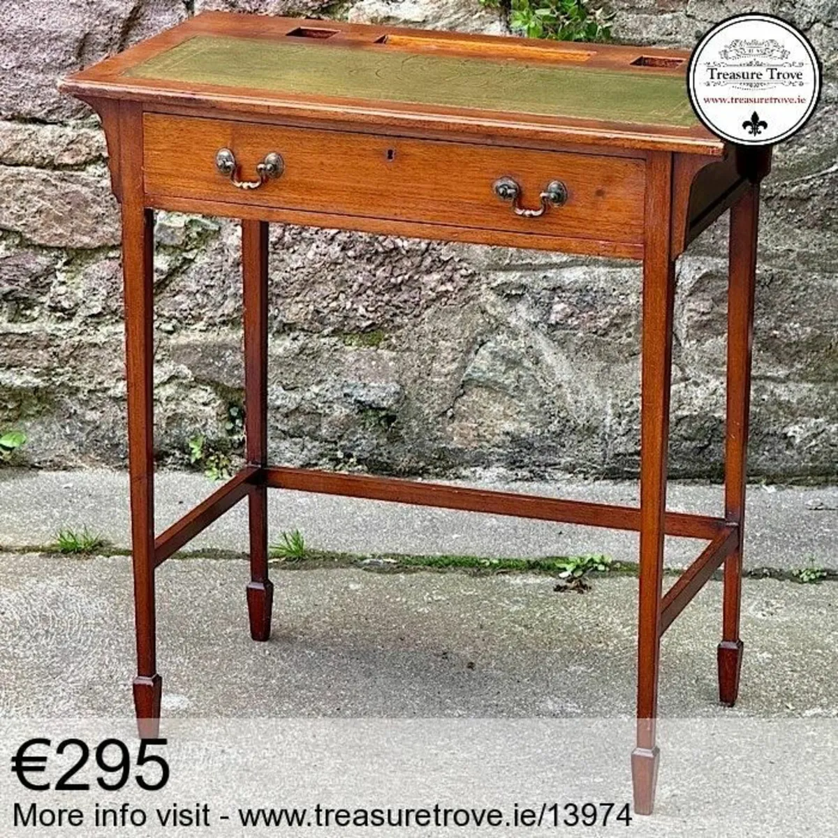 Small vintage and antique writing bureau and desk - Image 2