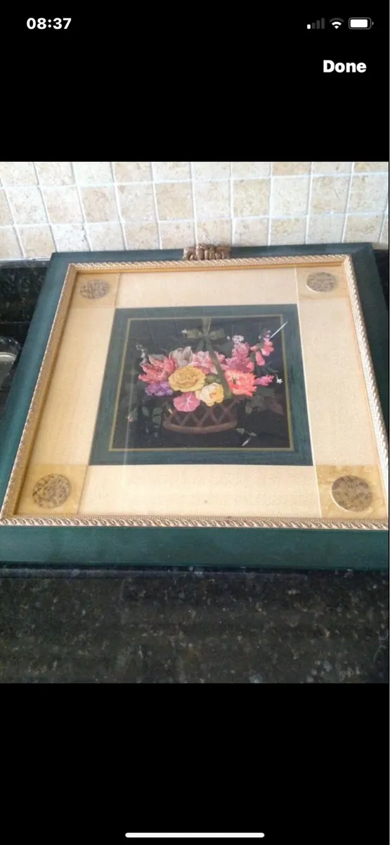 Framed 3 D Floral Pictures - Image 2