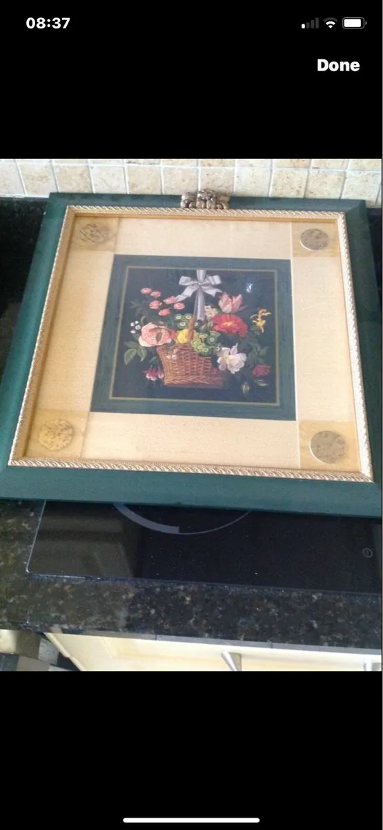 Framed 3 D Floral Pictures - Image 3