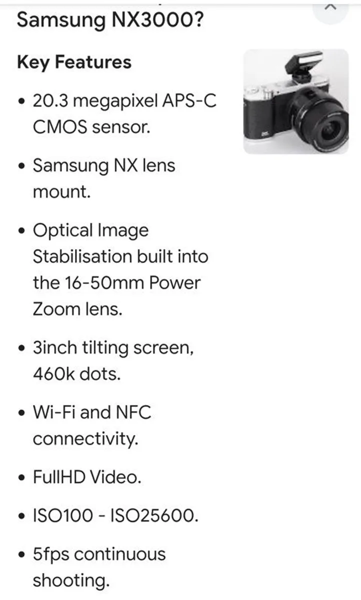 Samsung nx300 camera.  20.3 megapixels - Image 3