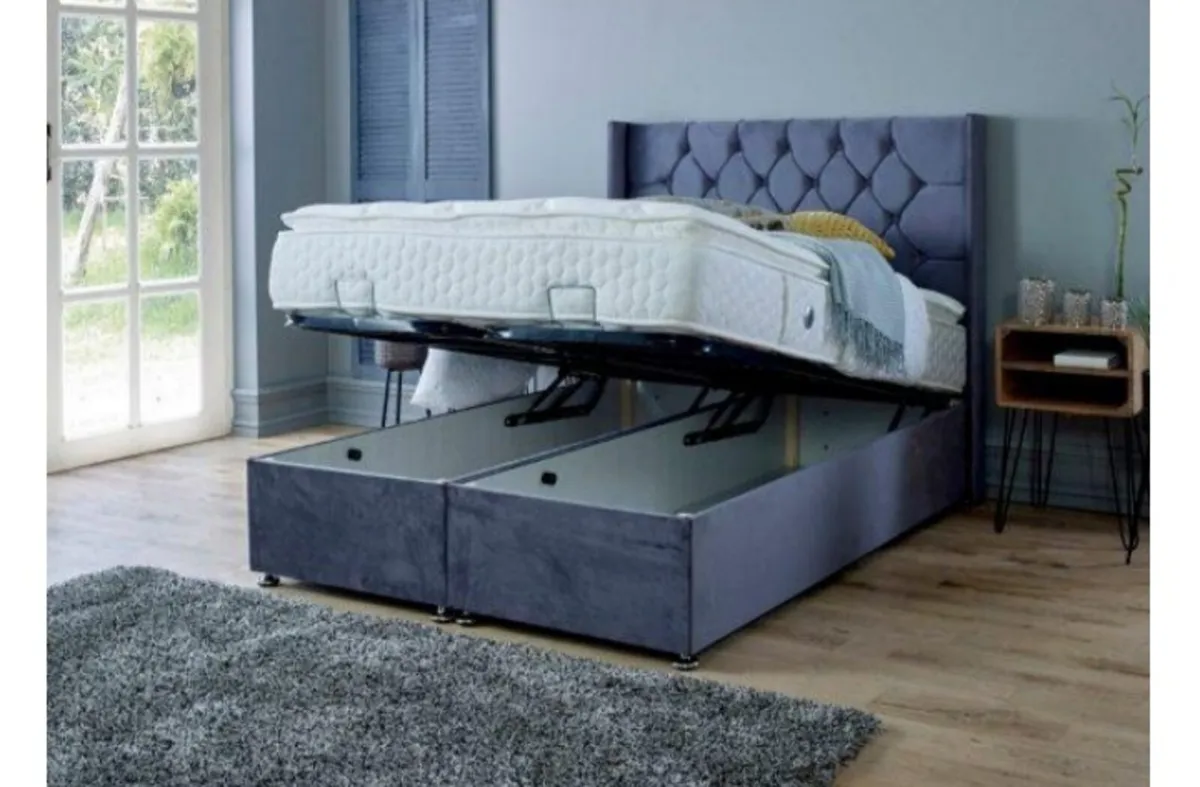 Brand New Ottoman Divan Storage Beds With Metress - Image 3