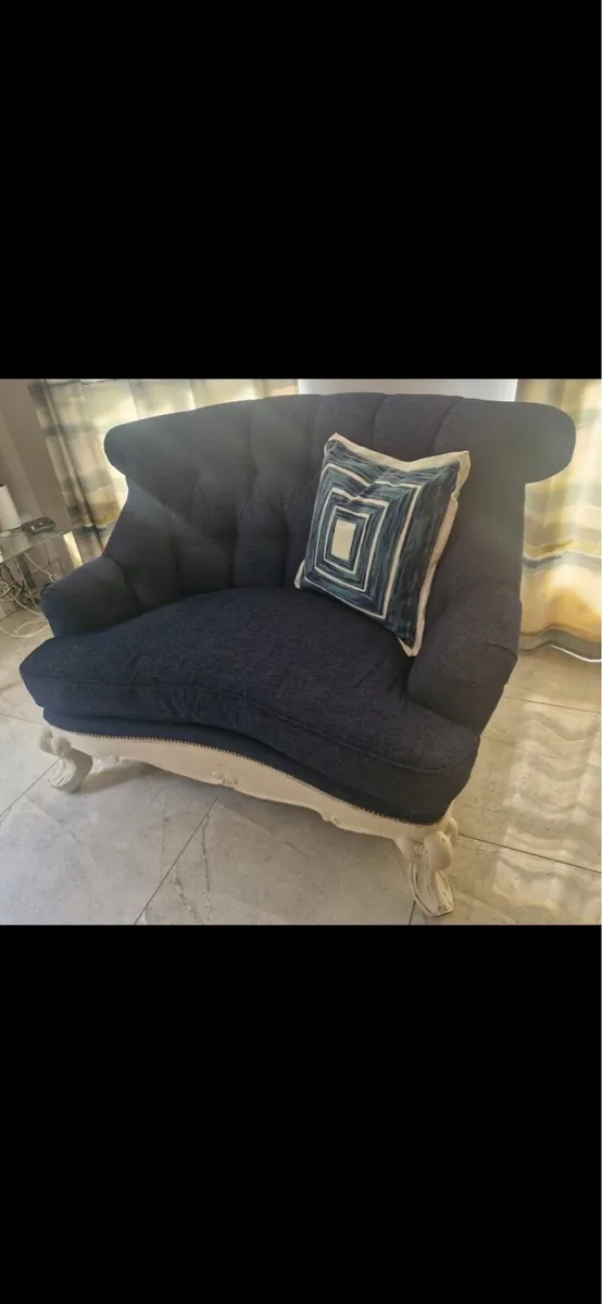 2Seater blue sofa - Image 1