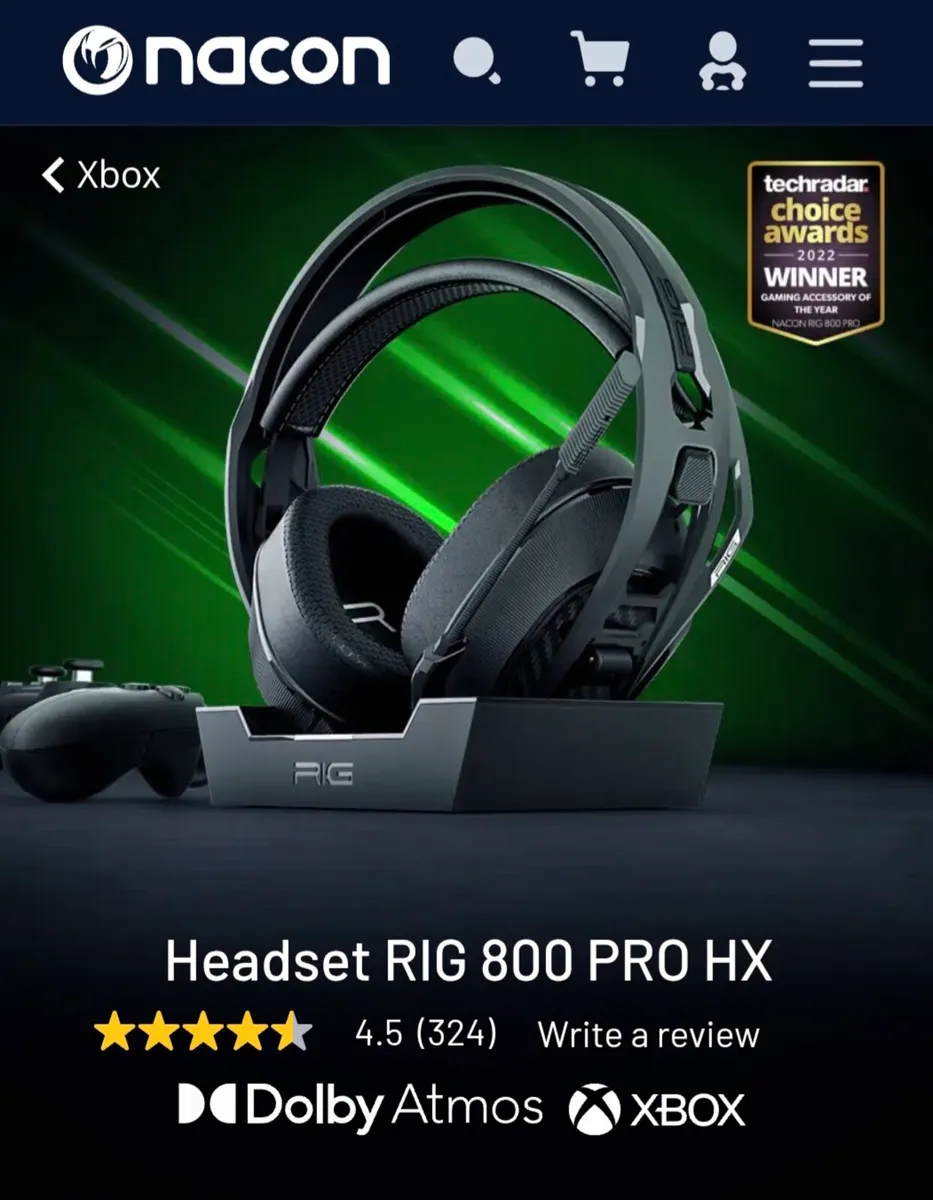 Nacon RIG 800 PRO HX Headset *** BNIB *** - Image 1