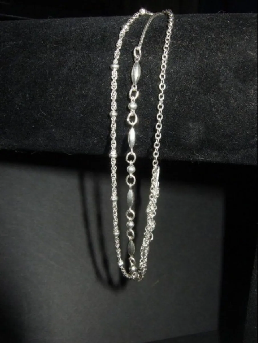 Vintage Silver Trilogy Chain Bracelet - Image 3