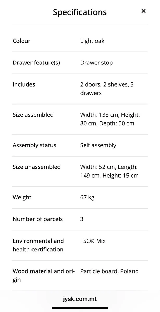 Jysk Sideboard - Image 4