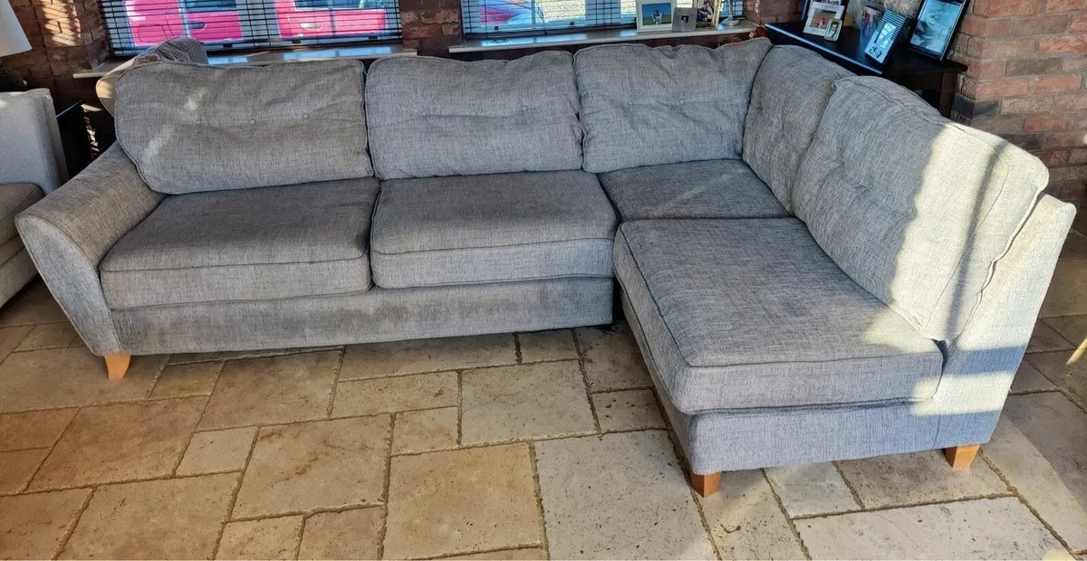 Grey Corner Sofa - Image 1