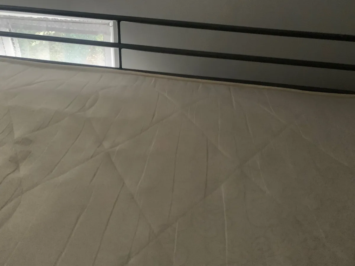 IKEA loft bed with desk and mattress - Image 4