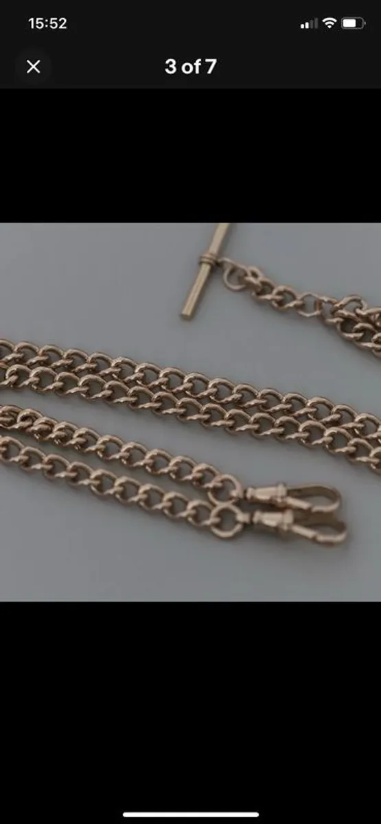 Rose Gold Albert t bar - Image 2