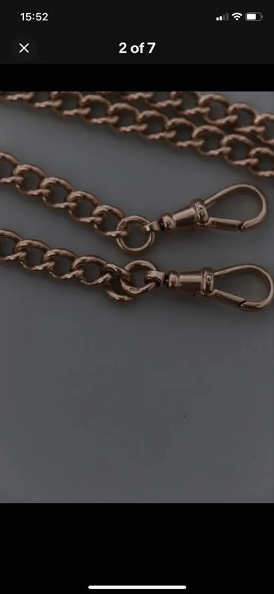 Rose Gold Albert t bar - Image 3