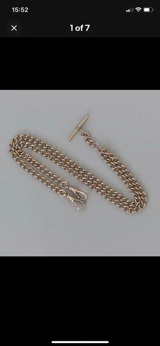 Rose Gold Albert t bar - Image 4