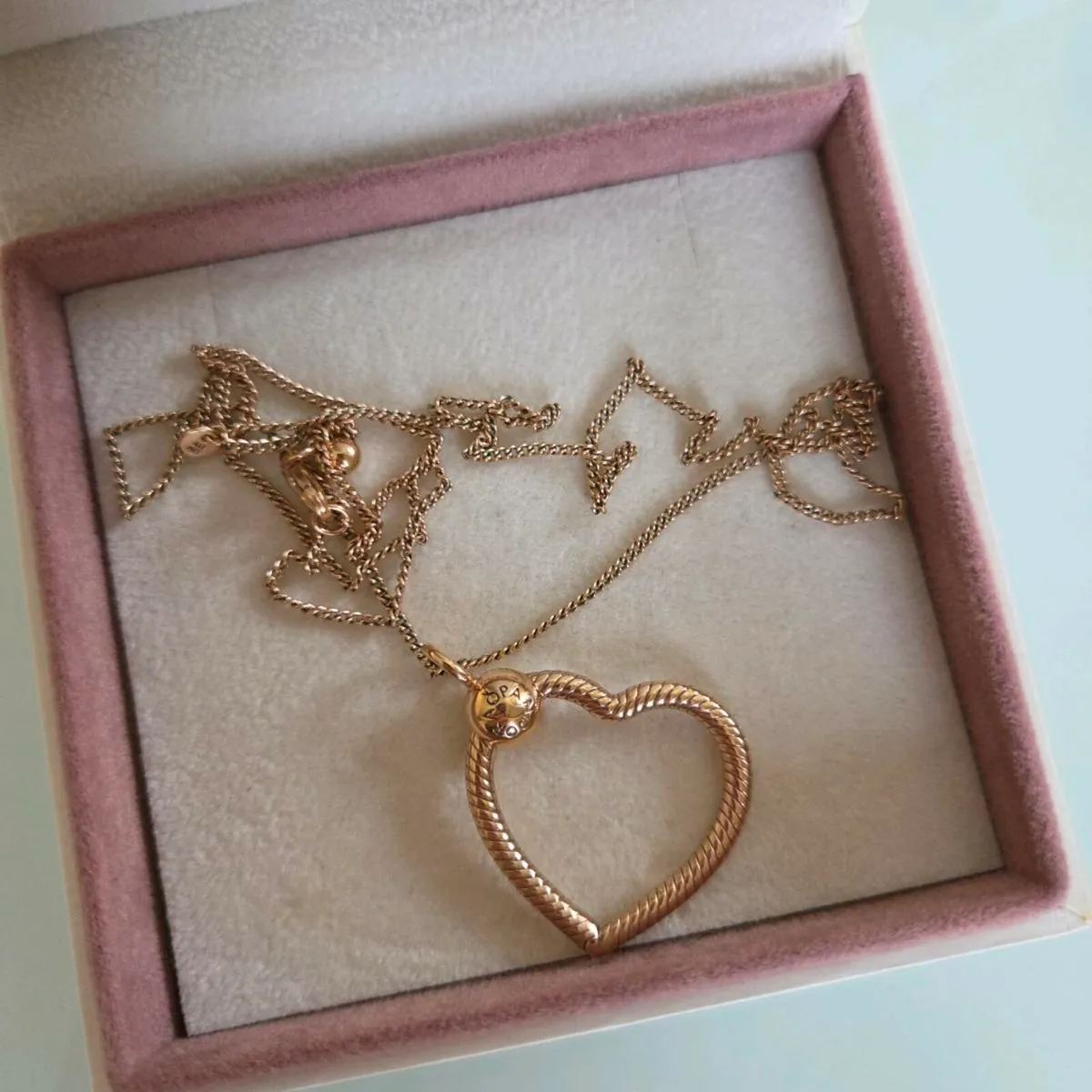 Pandora necklace&pendant heart rose gold - Image 4