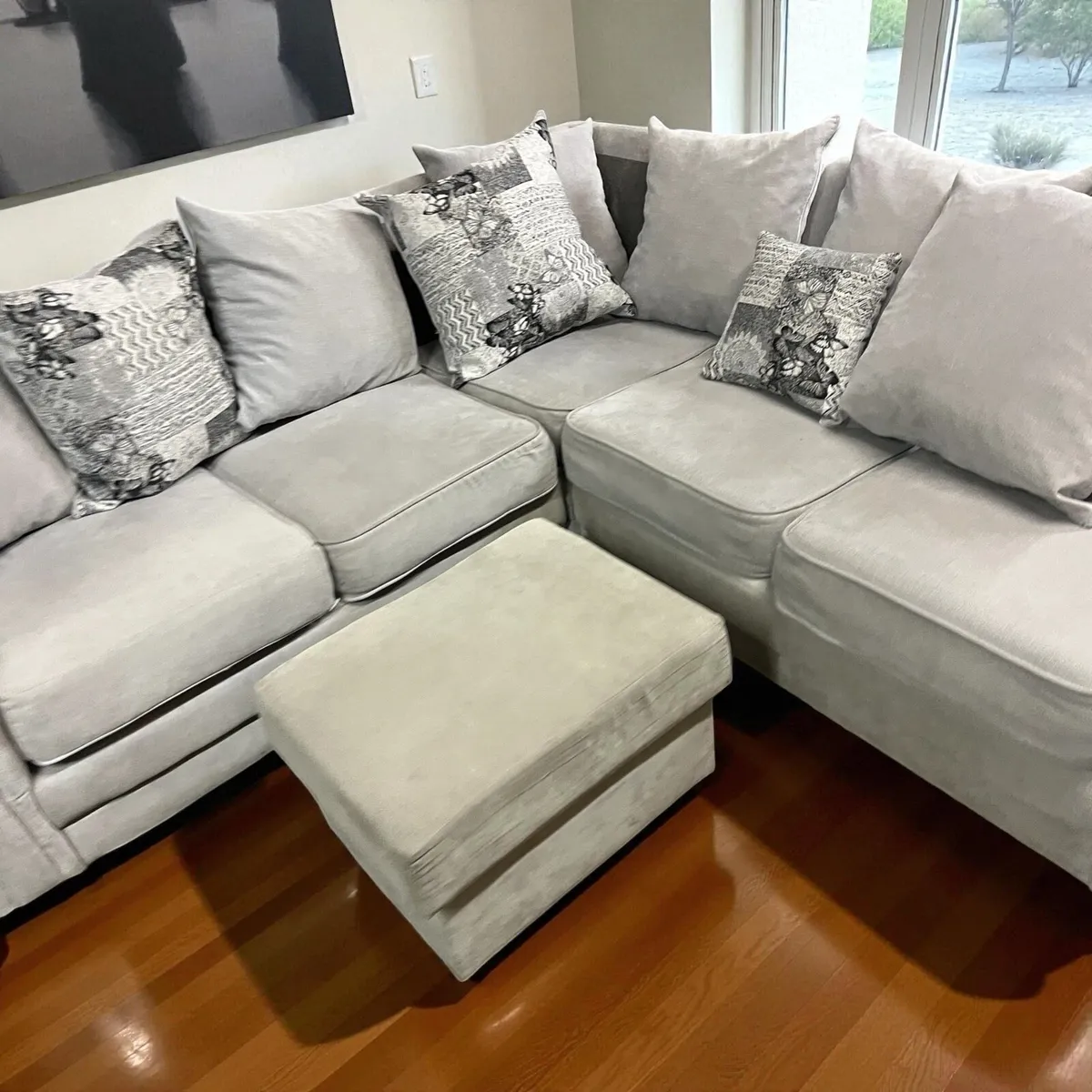 Grey Verona corner sofa L shaped couch furniture - Image 4