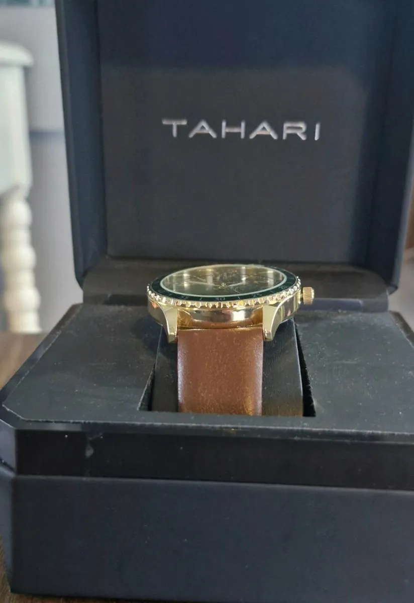 Men's Tahari Casual Dress Wristwatch Leather Band - Image 3