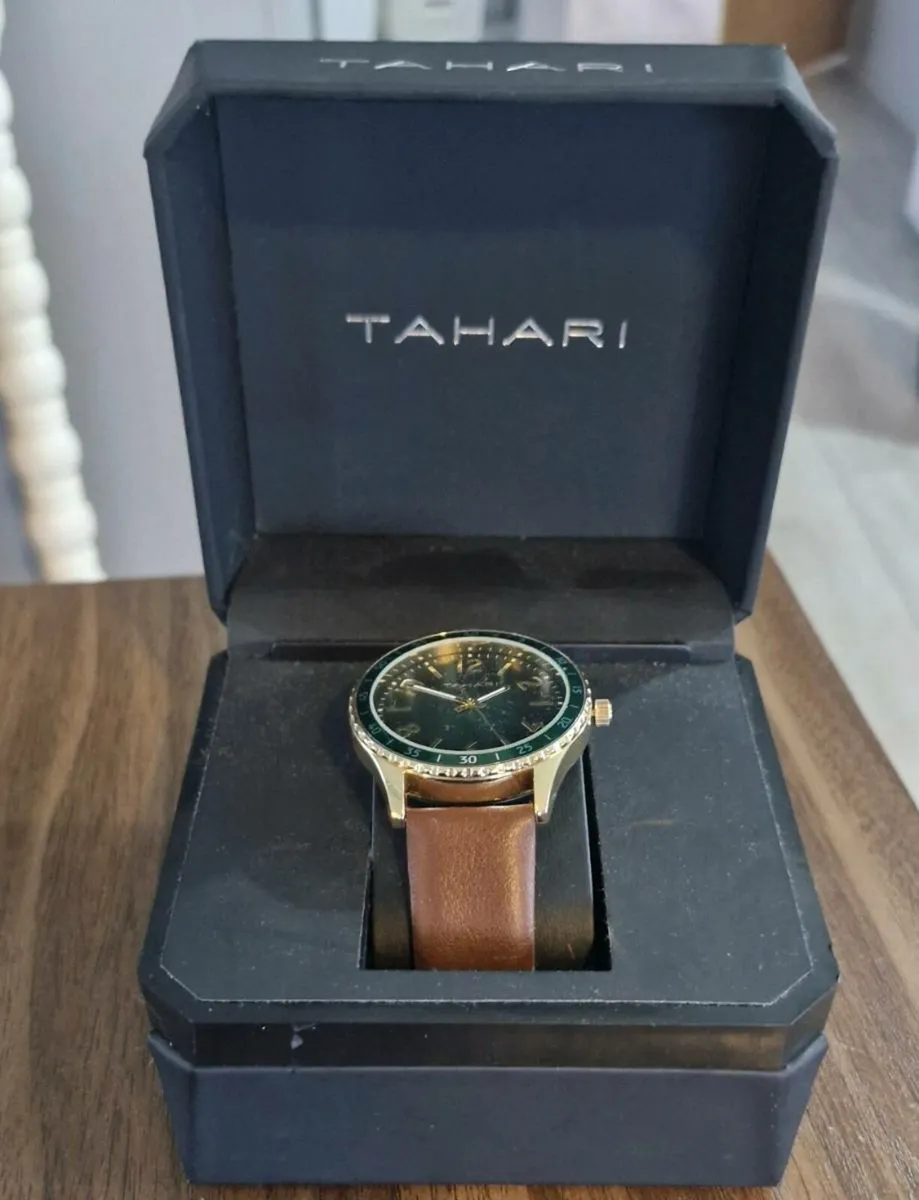 Men's Tahari Casual Dress Wristwatch Leather Band - Image 4