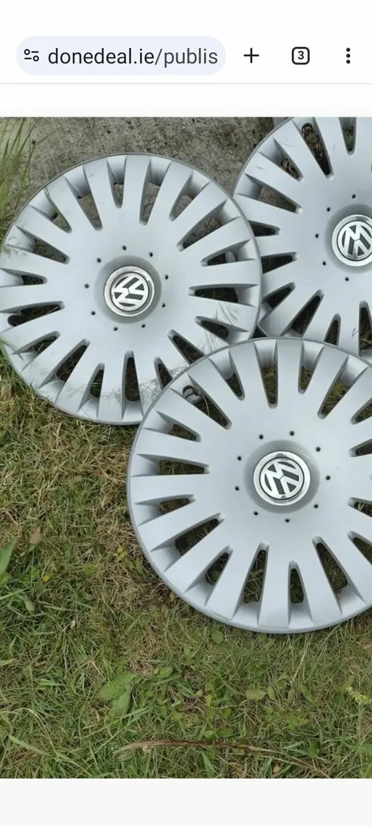 Original VW hubcaps 17 " - Image 2
