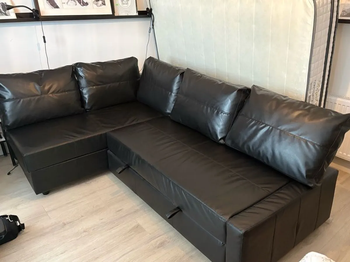 Ikea Leather Corner Sofa - Image 2