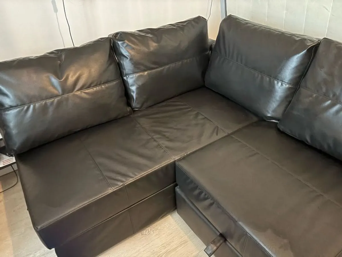 Ikea Leather Corner Sofa - Image 3