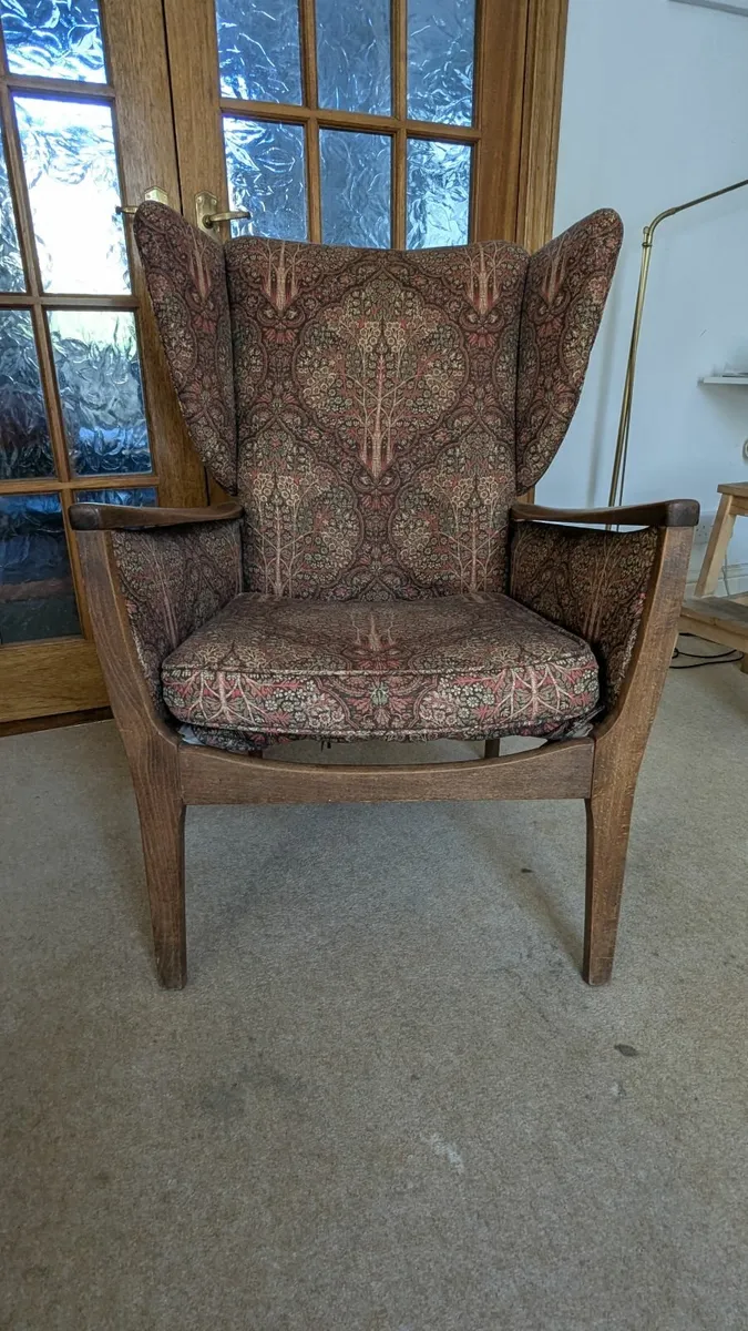 Parker knoll armchair w William Morris fabric - Image 2