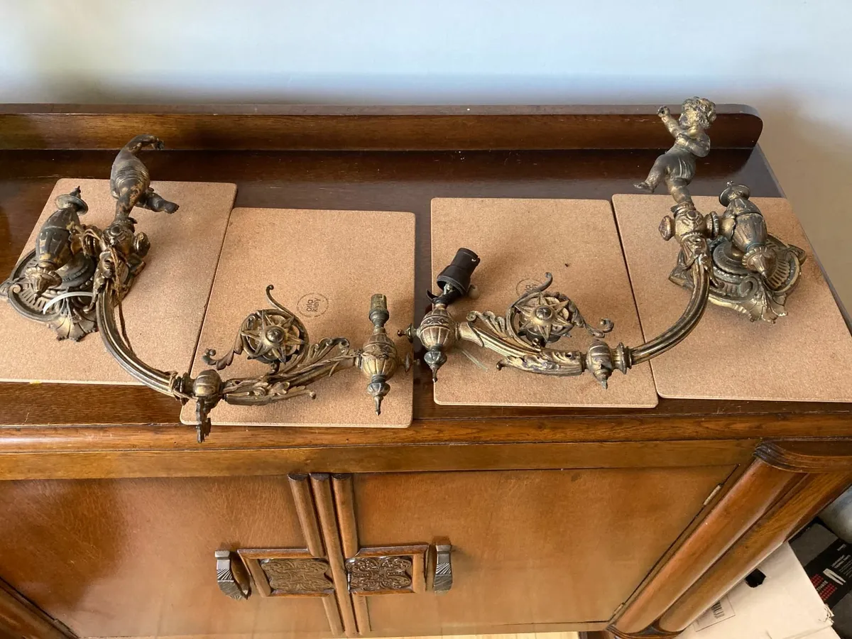 Antique Wall Lights - Cherubs - Image 1