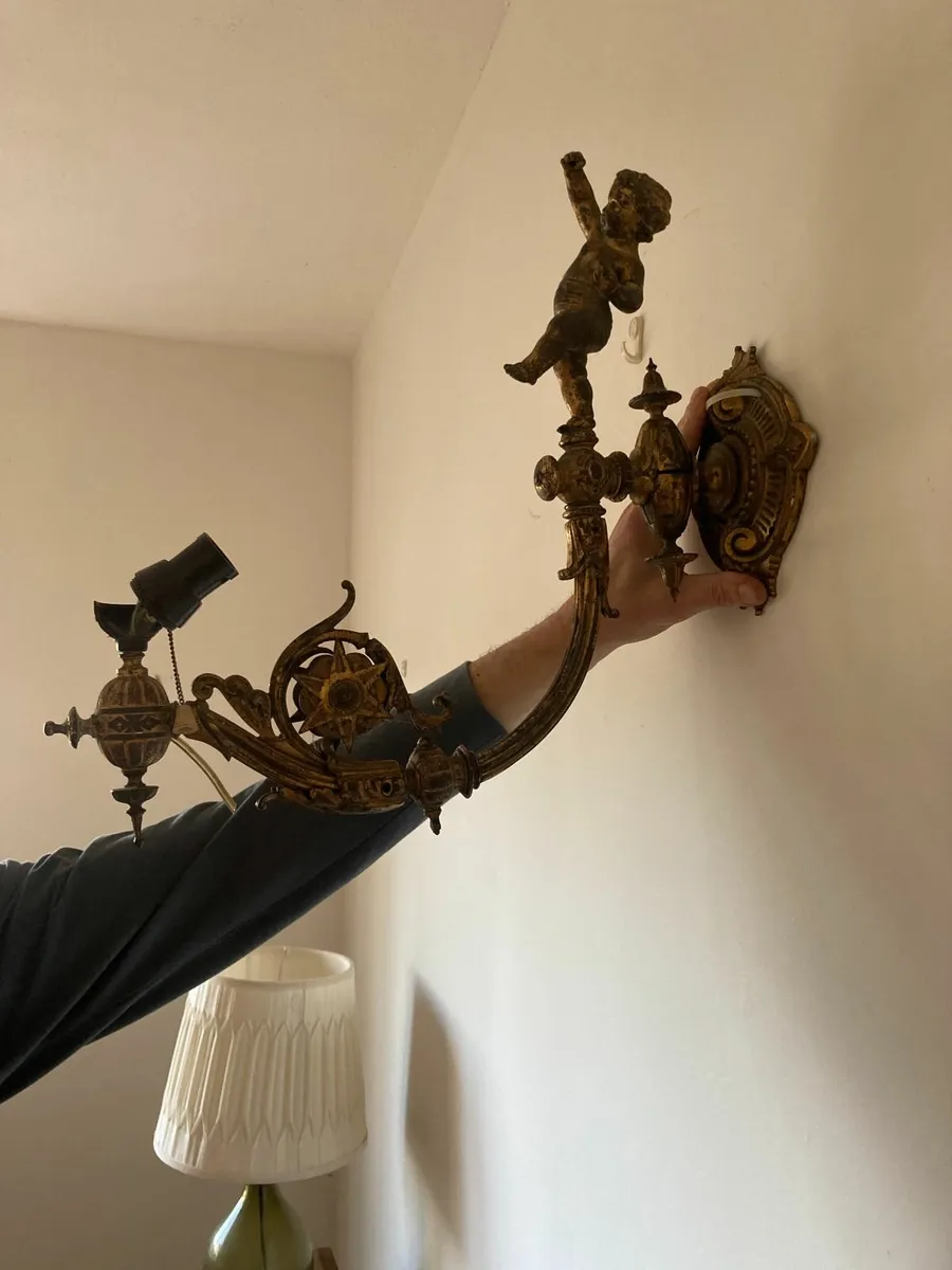 Antique Wall Lights - Cherubs - Image 4
