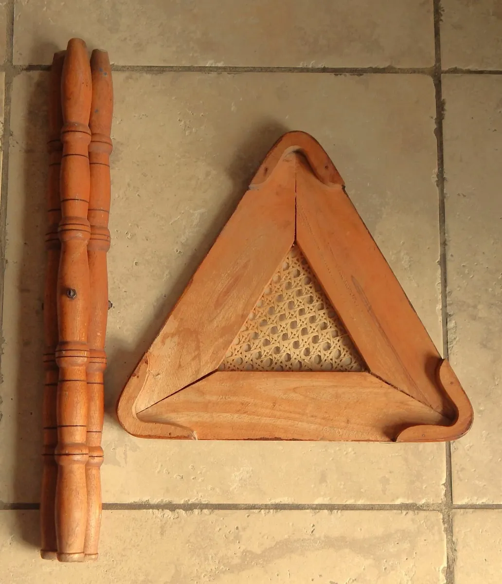 Vintage Folding Handmade Wooden Side Table - Image 4