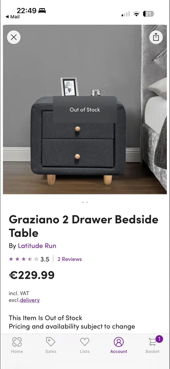 Bedside tables - Image 1