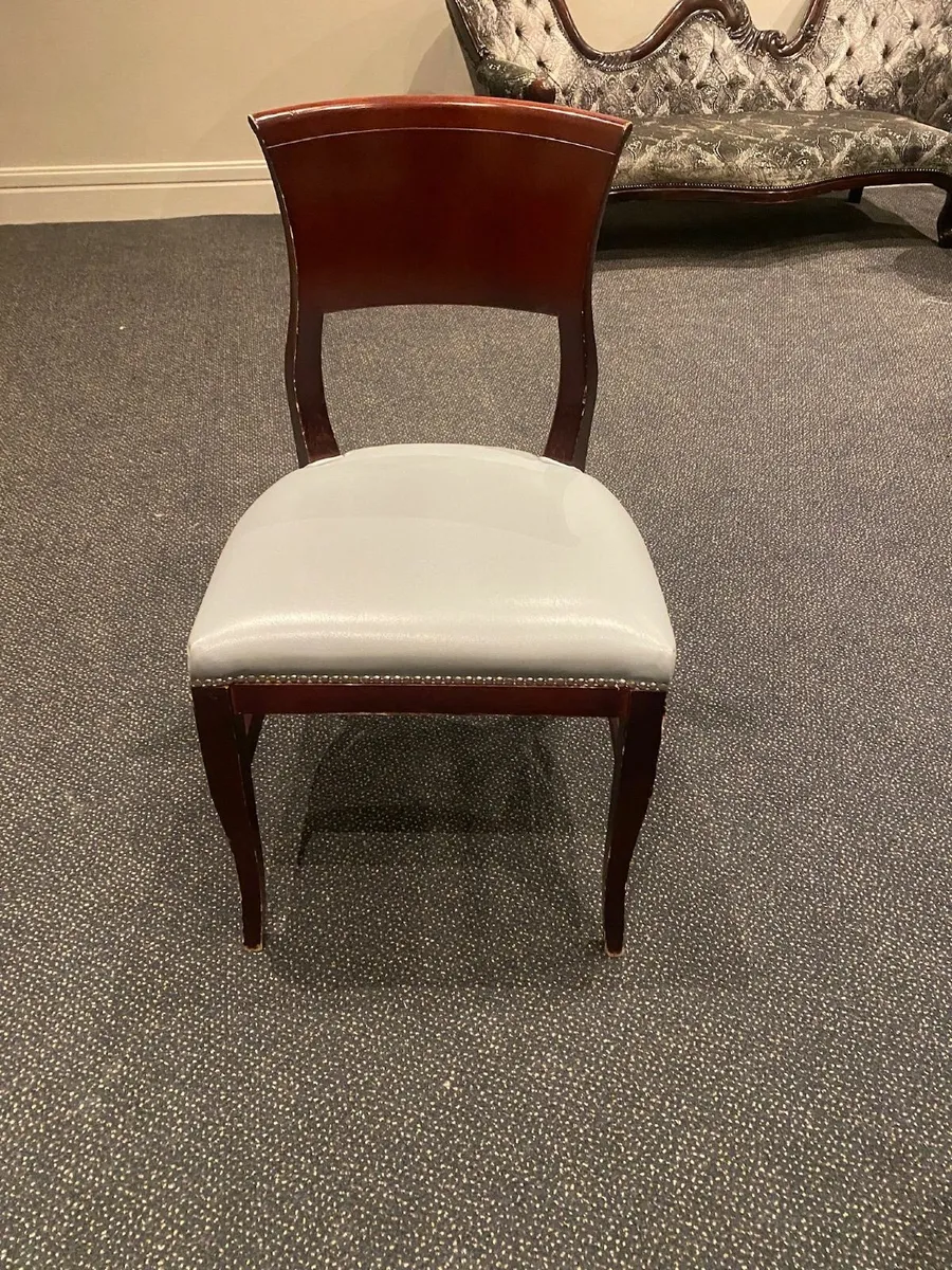 6 Wooden Dining Room Chairs - Image 1