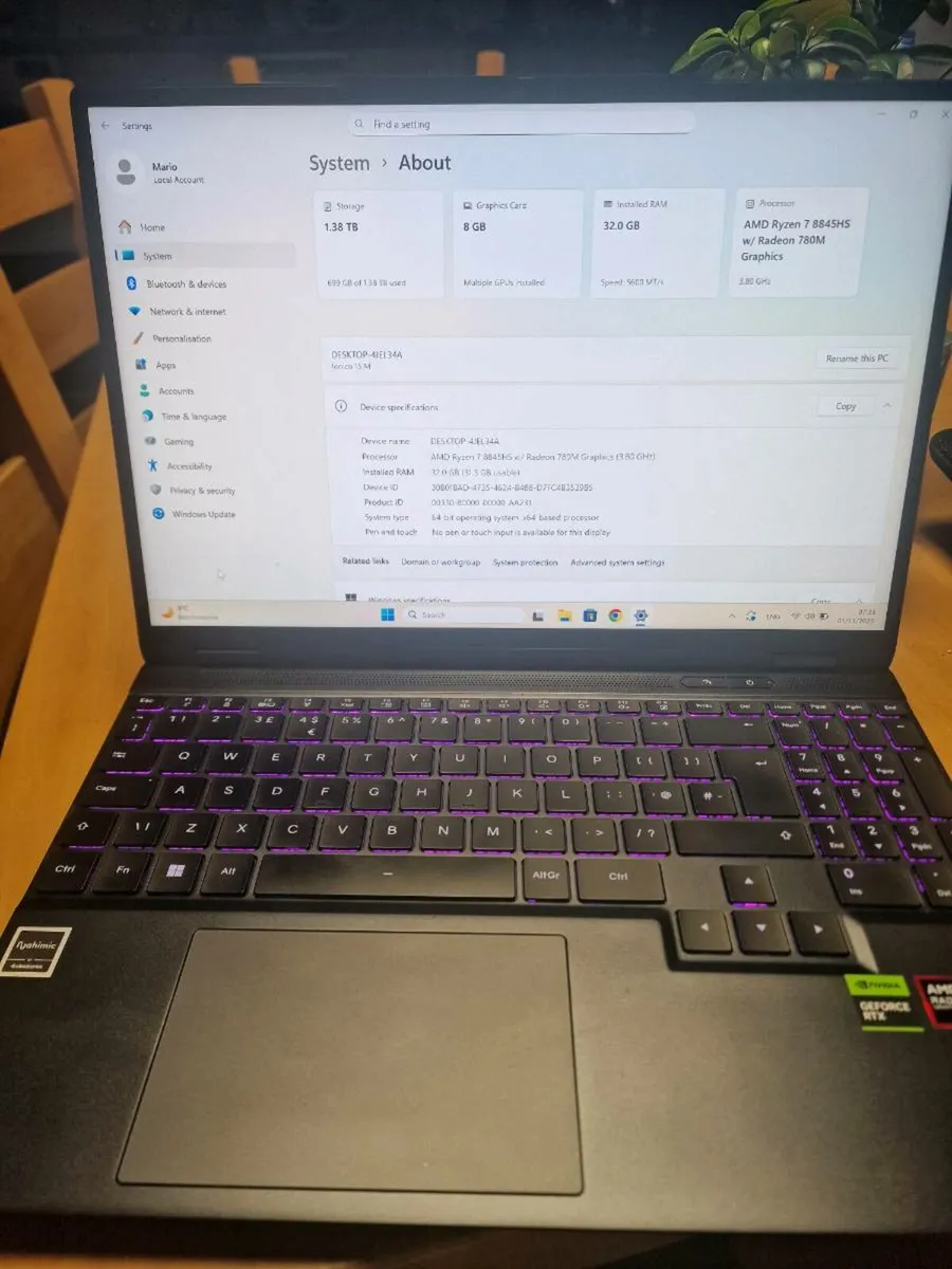 Gaming laptop RTX 4060 AMD Ryzen 7 - Image 2