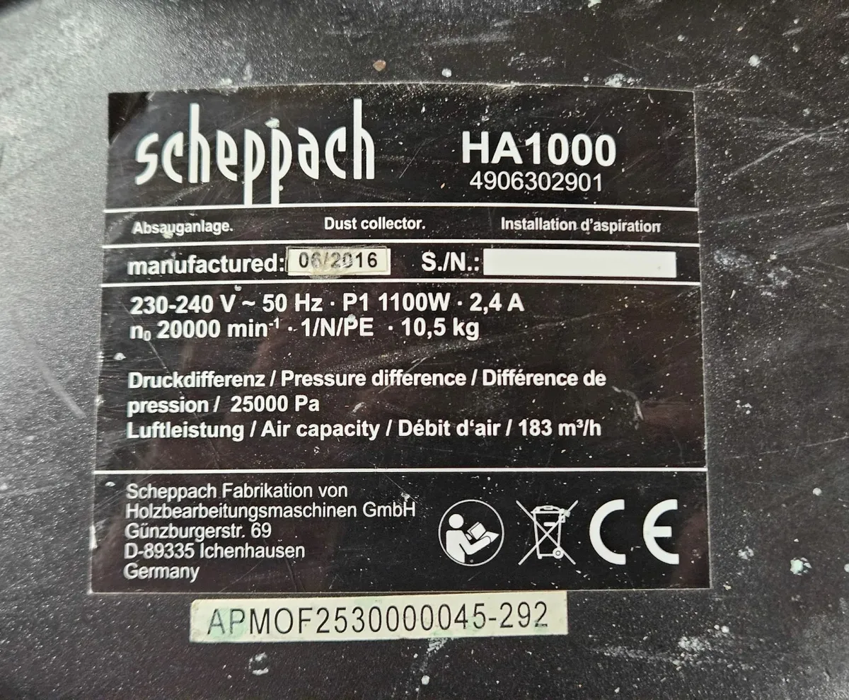 Scheppach Dust Extractor - Image 2