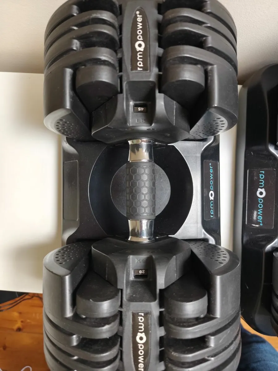 Adjustable dumbbells 20kg 45lb rpm power - Image 3