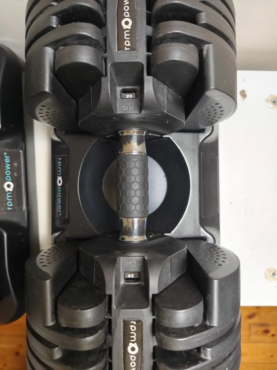 Adjustable dumbbells 20kg 45lb rpm power - Image 4