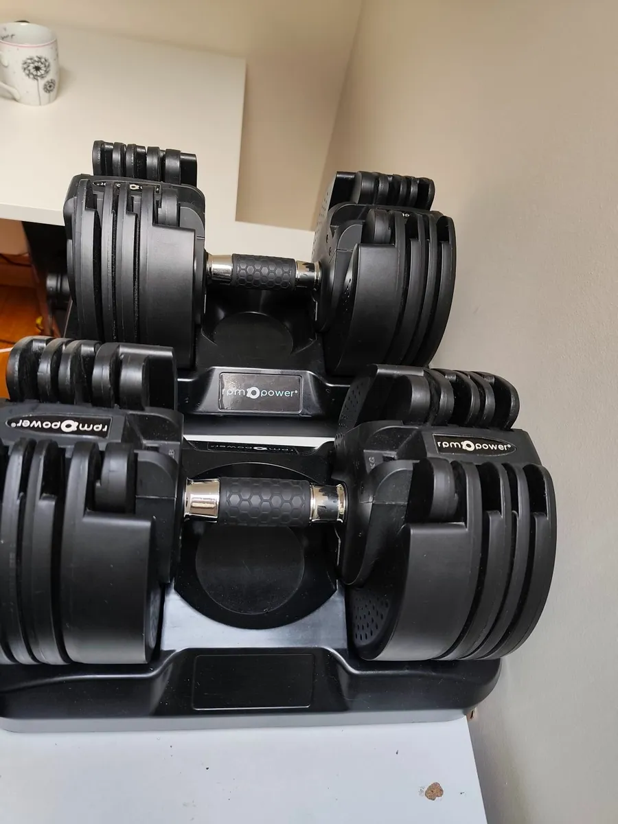 Adjustable dumbbells 20kg 45lb rpm power - Image 2