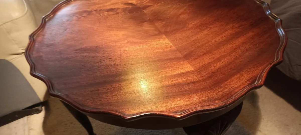 1950s Mahogany Circular Coffee Table - Image 2