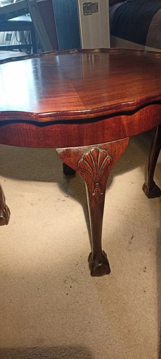 1950s Mahogany Circular Coffee Table - Image 3
