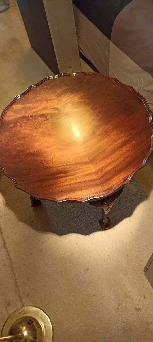 1950s Mahogany Circular Coffee Table - Image 4