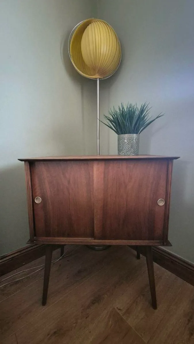 Mid-Century modern record cabinet - Image 2
