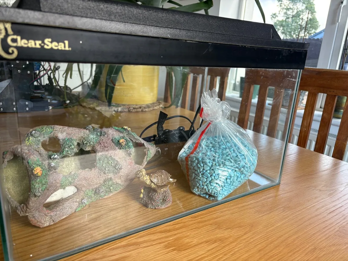 Aquarium / fish tank with ornaments - Image 1