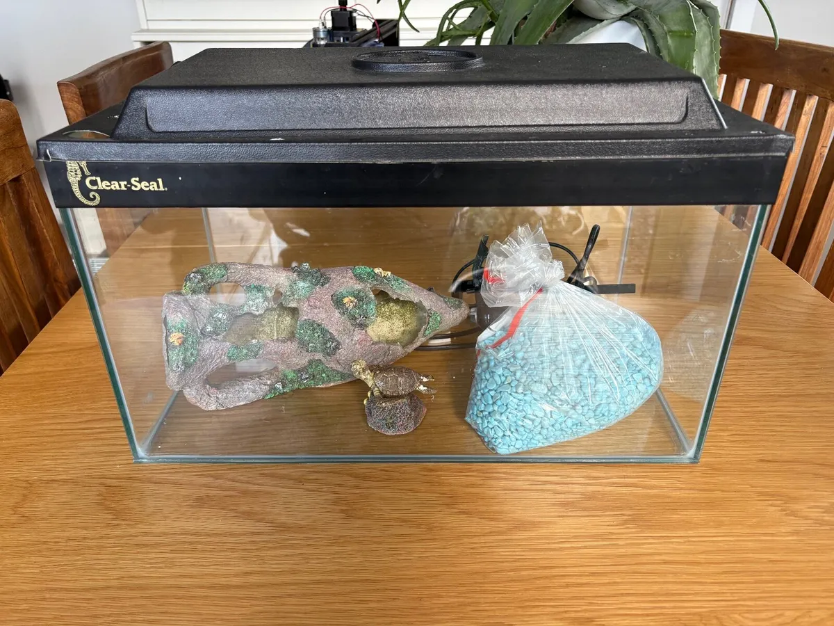 Aquarium / fish tank with ornaments - Image 3
