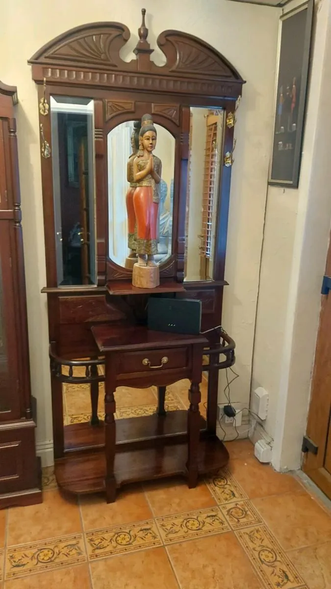 Vintage  Mahogany Hall Stand - Image 1