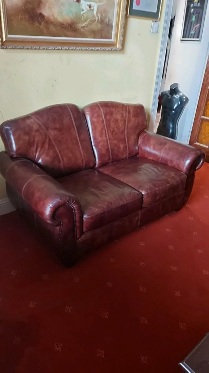 Bristol  Leather Sofa and Armchair - Image 3