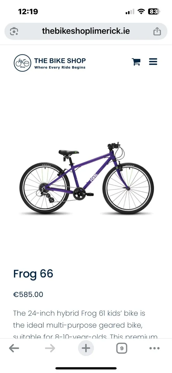 Girls Frog bicycle - Image 2