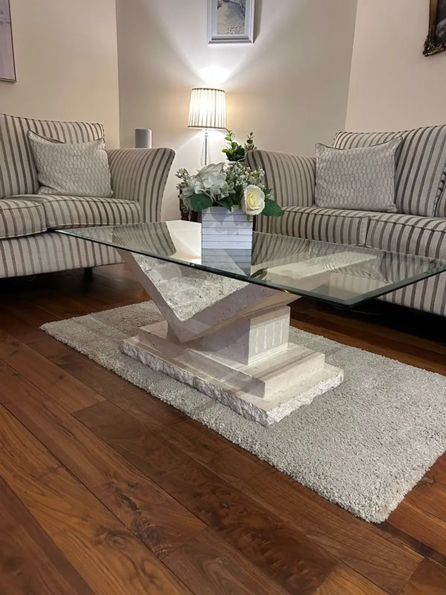 Coffee Table, & 1 Cuddler Armchair For Sale. - Image 1