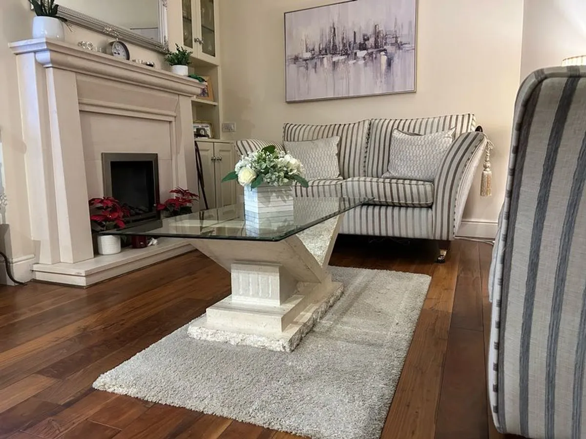 Coffee Table, & 1 Cuddler Armchair For Sale. - Image 4